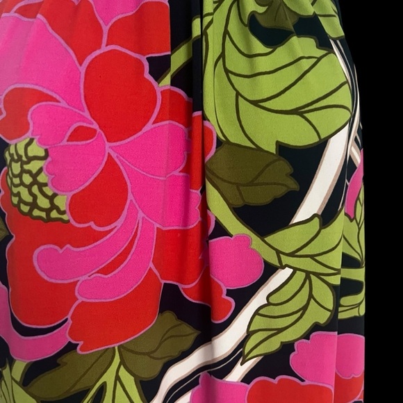 Trina Turk Juju Dress Floral Swirl Halter Mini Dress Stretchy Medium Maximalist - Picture 5 of 7
